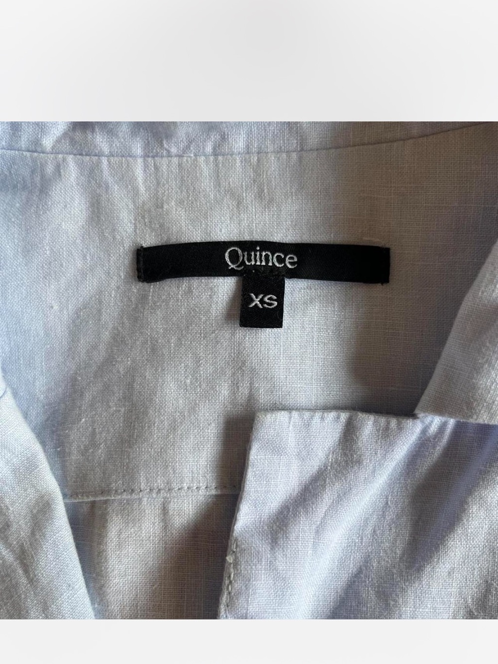 Quince Light Blue Short-Sleeve Linen Button-Down Shirt - Picture 3 of 5